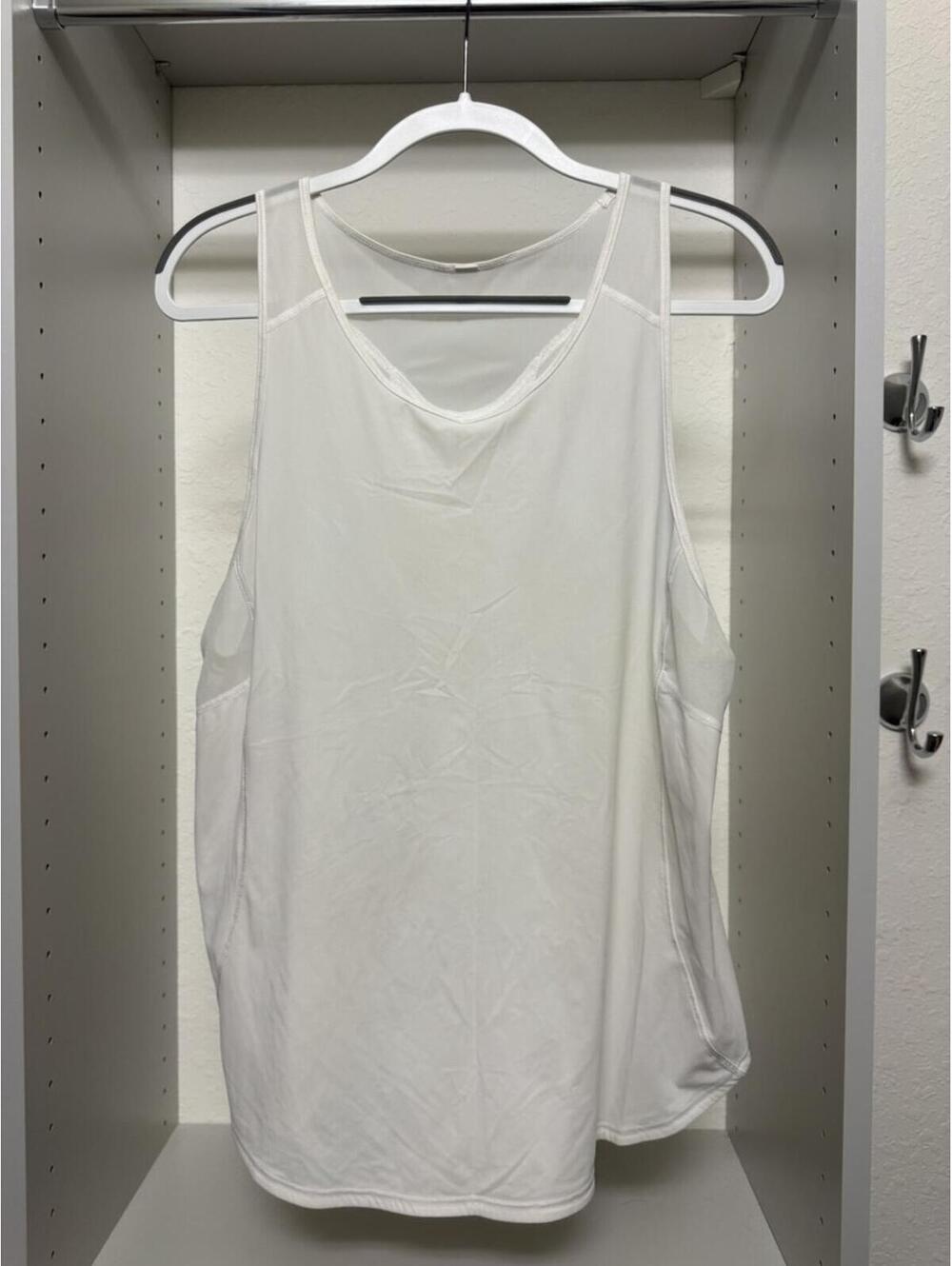 Lululemon White Athletic Tank Top Size 10